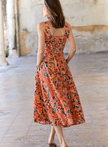 Coral Garden Dress