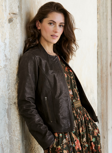 Espresso Monaco Moto Jacket