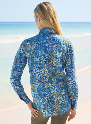 Bluse mit Weingarten-Print