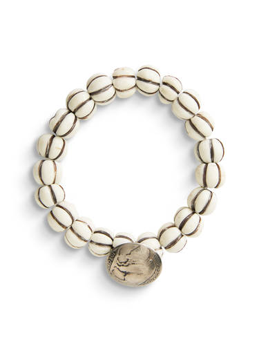 Elastisches Armband aus geschnitztem Horn