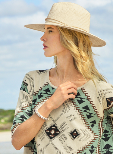 Elastisches Armband aus geschnitztem Horn