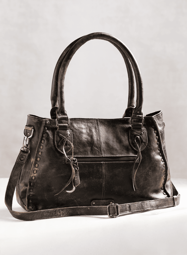 Distressed Leather Satchel