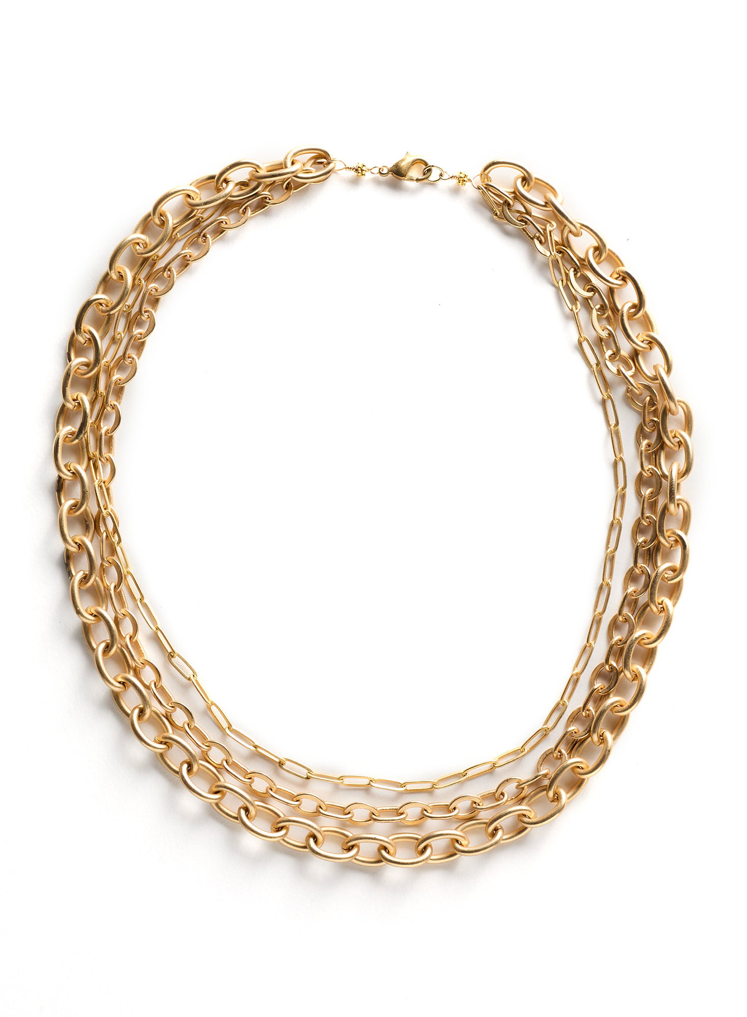 【2plan】24FW★ [LAN ARCHIVE] Flat Mix Chain Necklace Mixed Link Necklace – Peruvian Connection