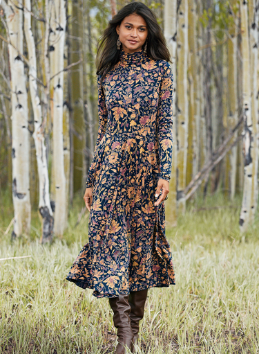 Persian Rose T-Neck Dress