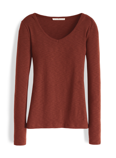 Textured V-Neck Tee