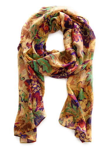 Fauve Floral Scarf