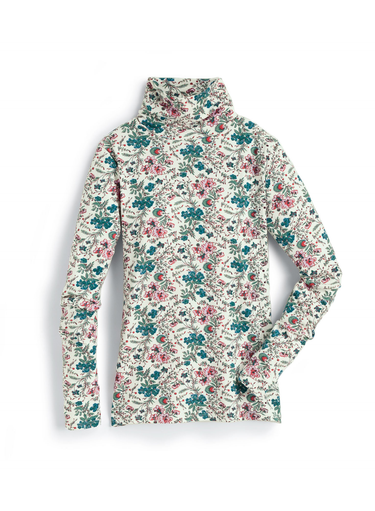 Rollkragenpullover Mit Chintz-Blumen