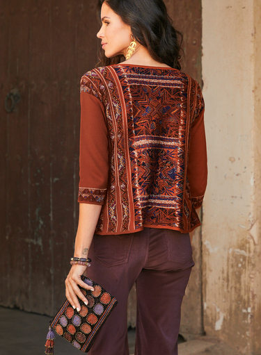 Bronze Beaded Crochet Bag