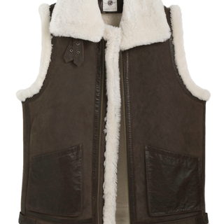 Patch Pocket Shearling Vest