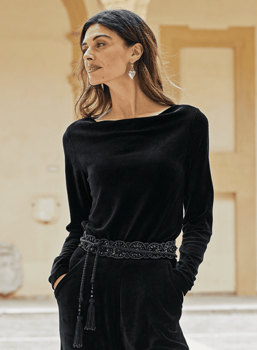 Velour Victoria Top