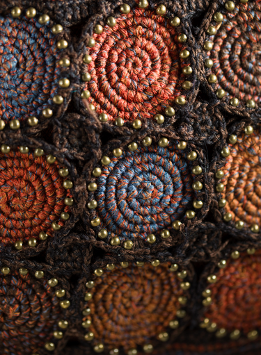 Bronze Beaded Crochet Bag