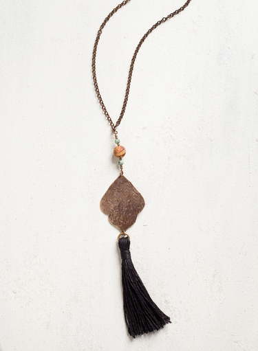Leaf Tassel Necklace