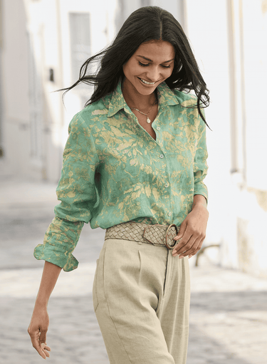 Aquatint Linen Shirt