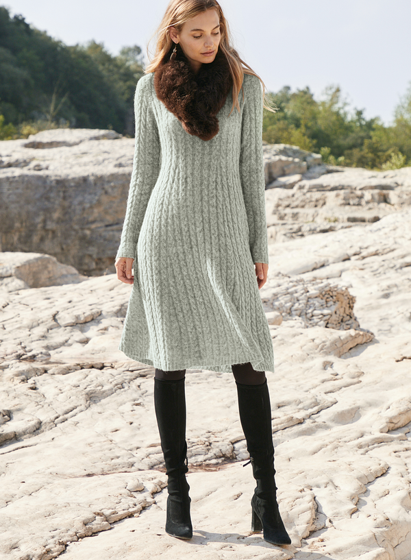 Nimbus Dress — Ash — ash baby alpaca by Peruvian Connection