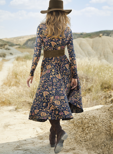 Persian Rose T-Neck Dress