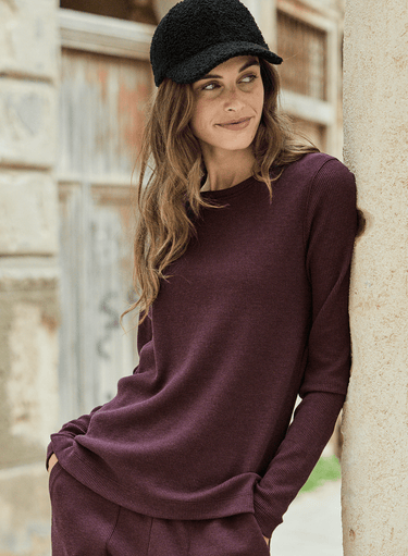 Waffle Knit Pullover