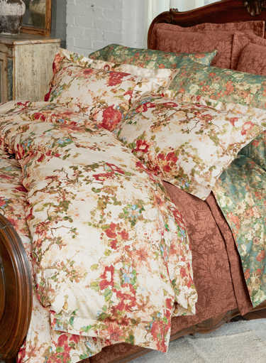 Ivory Hokkaido Flower Duvet Cover Set