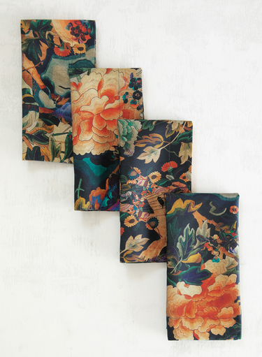 Dynasty Floral Napkins, Set Of 4