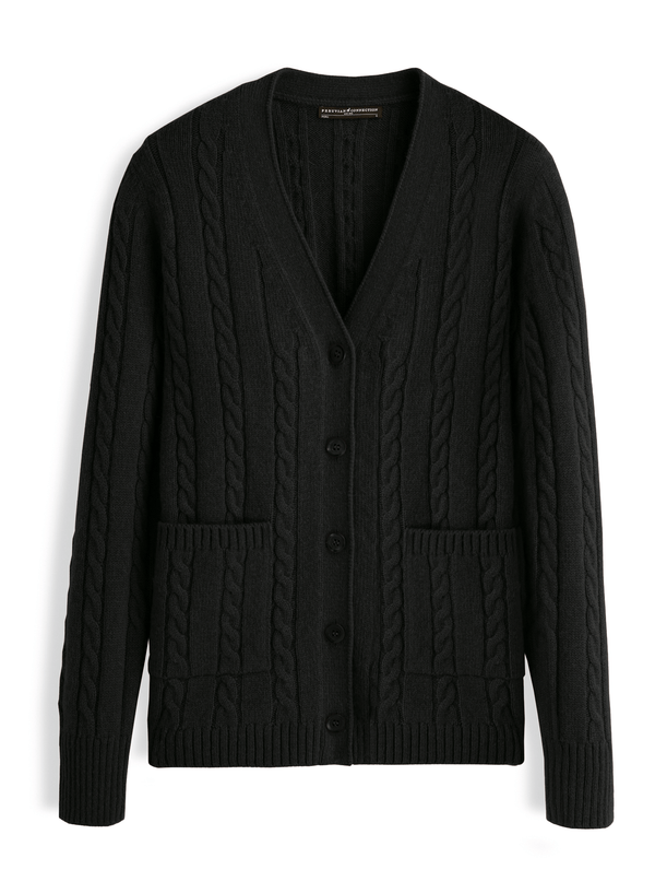 Spencer Cardigan — Black — black royal alpaca by Peruvian Connection