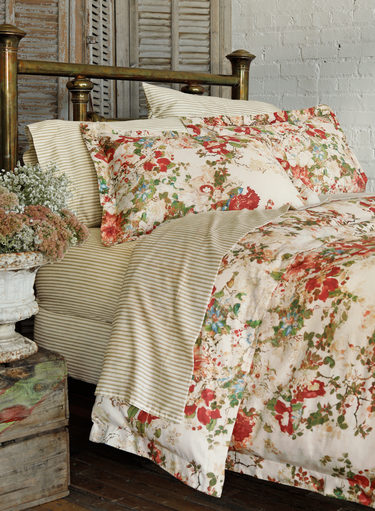 Ivory Hokkaido Flower Duvet Cover Set